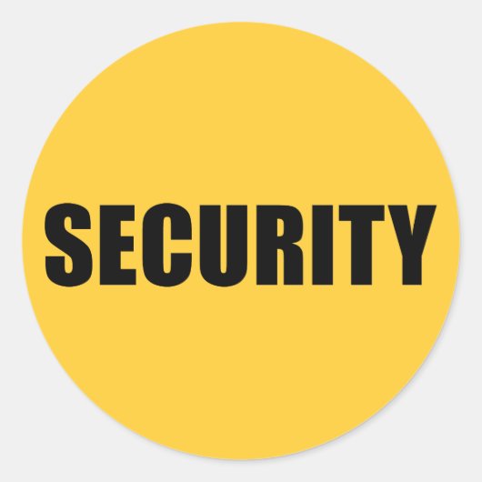 Sticker Rond Équipe de sécurité d'événement (Devant)