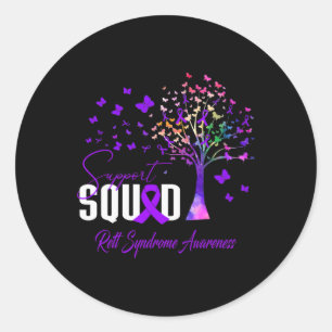Sticker Rond Équipe De Sensibilisation Au Syndrome De Rett