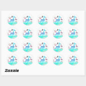 Sticker Rond Équipe de sirènes (Feuille)