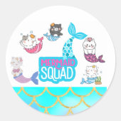 Sticker Rond Équipe de sirènes (Devant)