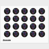Sticker Rond Équipe de sirènes (Feuille)