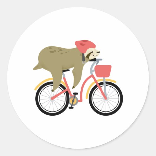 Sticker Rond Équipe de Sloth Cycling (Devant)