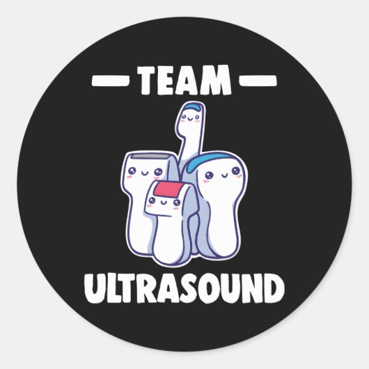 Sticker Rond Équipe De Sonographie Ultrasound Pour Songrapher R (Devant)