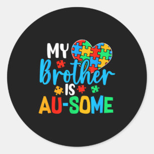 Sticker Rond Équipe de soutien à la sensibilisation à l'autisme