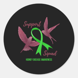 Sticker Rond Équipe de soutien à la sensibilisation aux maladie