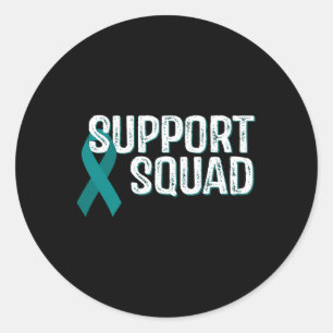 Sticker Rond Équipe de soutien à la sensibilisation aux maladie