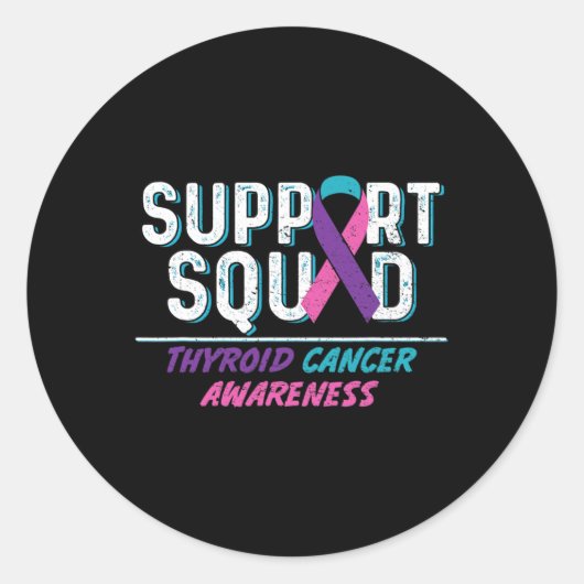 Sticker Rond Équipe de soutien au cancer (Devant)