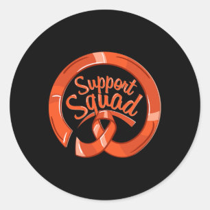 Sticker Rond Équipe de soutien au ruban de sensibilisation à la
