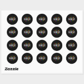 Sticker Rond Équipe de soutien Autism Squad Awareness Groupe F (Feuille)