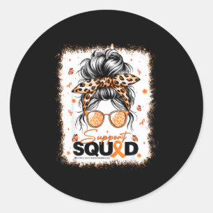 Sticker Rond Équipe de soutien Chignon sale Ruban orange Éveil 