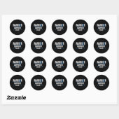 Sticker Rond Équipe de soutien des guerriers Sensibilisation au (Feuille)