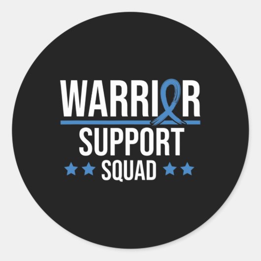 Sticker Rond Équipe de soutien des guerriers Sensibilisation au (Devant)