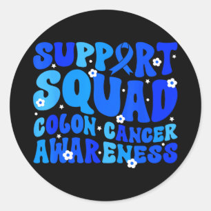 Sticker Rond Équipe de soutien et de sensibilisation au cancer