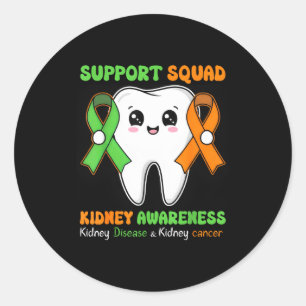 Sticker Rond Équipe de soutien pour la sensibilisation aux rein