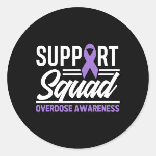 Sticker Rond Équipe de soutien pour mettre fin au surdosage Sen