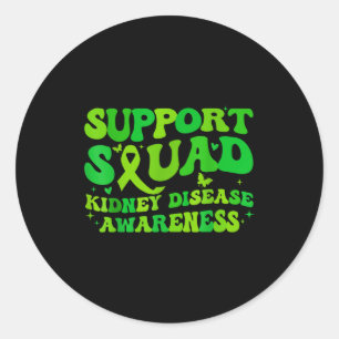 Sticker Rond Équipe de soutien sensibilisation à la maladie rén