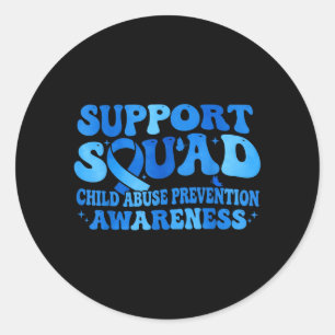 Sticker Rond Équipe de soutien Sensibilisation à la prévention