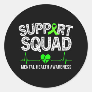 Sticker Rond Équipe de soutien Sensibilisation à la santé menta