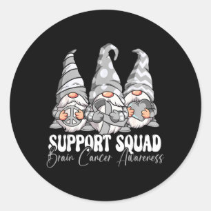 Sticker Rond Équipe de soutien Sensibilisation au cancer du cer
