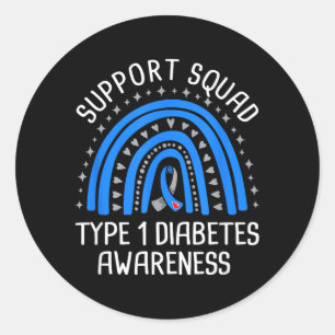Sticker Rond Équipe de soutien Sensibilisation au diabète de ty