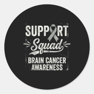 Sticker Rond Équipe de soutien, sensibilisation aux tumeurs cér