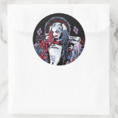 Sticker Rond Équipe de suicide | Harley Quinn Graffiti encré (Sac)