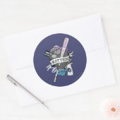Sticker Rond Équipe de suicide | Harley Quinn "Rotten" Tattoo A (Enveloppe)