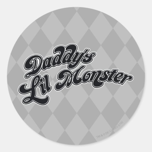 Sticker Rond Équipe de suicide | Le monstre Lil de papa (Devant)