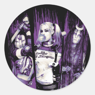 Sticker Rond Équipe de suicide | Squad Girls "In Squad We Trust