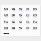Sticker Rond Équipe d'église servant ensemble - Conception basé (Feuille)