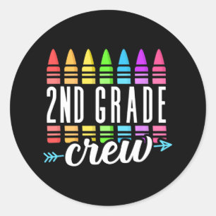 Sticker Rond Équipe d'enseignants de 2e année de l'équipe d'ens