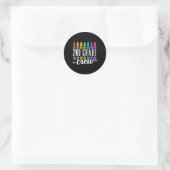 Sticker Rond Équipe d'enseignants de 2e année de l'équipe d'ens (Sac)