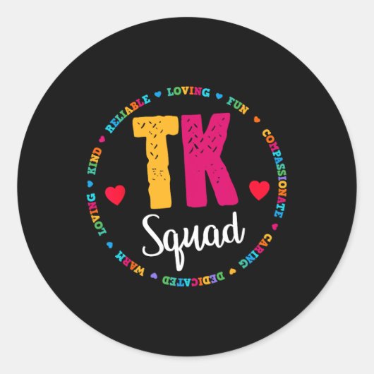 Sticker Rond Équipe d'enseignants de l'équipe de transition de (Devant)