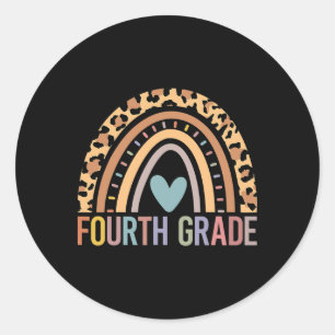 Sticker Rond Équipe d'enseignants de quatrième année filles gar