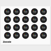 Sticker Rond Équipe D'Enseignants Pré-Docteurs Comme Un Préscol (Feuille)