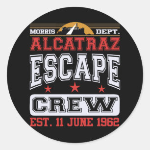 Sticker Rond Équipe d'évacuation d'Alcatraz (Est. 11 juin 1962)