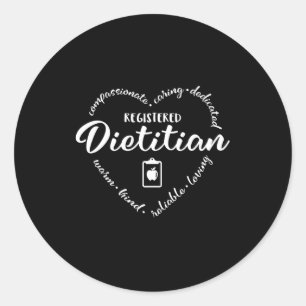Sticker Rond Équipe diététiste, conception diététique