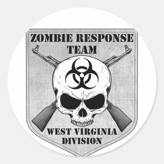 Sticker Rond Équipe d'intervention de Zombie : Division de Virg (Devant)