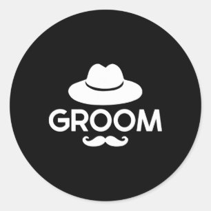 Sticker Rond Équipe du marié Fête Squad Équipe du marié 2