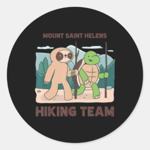 Sticker Rond Équipe du Mont Saint Helens randonnée d'escalade