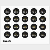 Sticker Rond Équipe Enseignant de maternelle Élève Flèche (Feuille)