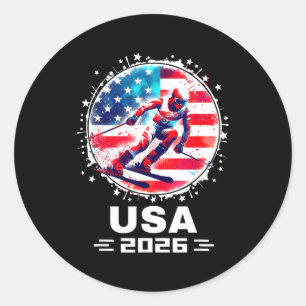 Sticker Rond Équipe États-Unis 2026 maillot de ski pour hommes 