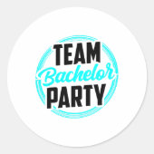 Sticker Rond Équipe EVJF Mariée Mari 2  (Devant)