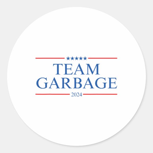 Sticker Rond Équipe Garbage 2024 (Devant)