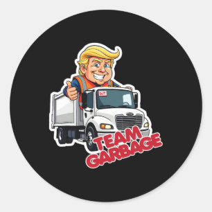 Sticker Rond Équipe Garbyge Élection présidentielle 2025 Joli T