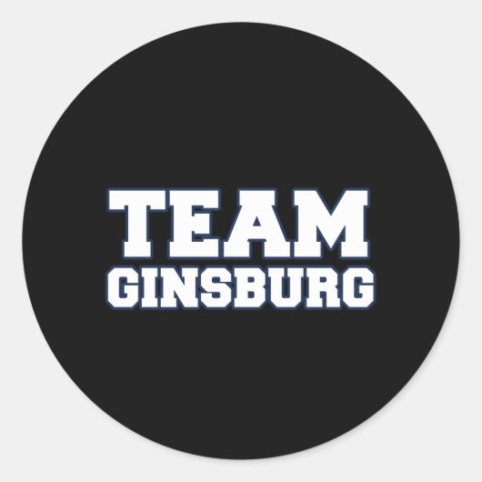 STICKER ROND ÉQUIPE GINSBURG (Devant)