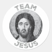 Sticker Rond Équipe Jésus : Christ Pantocrator (Devant)