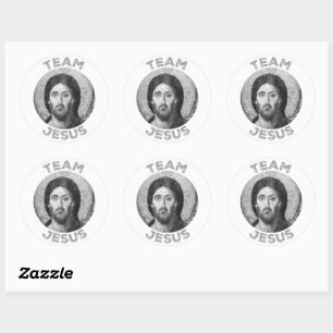 Sticker Rond Équipe Jésus : Christ Pantocrator