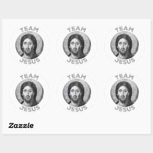 Sticker Rond Équipe Jésus : Christ Pantocrator (Feuille)
