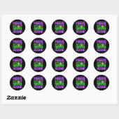 Sticker Rond Équipe Mardi Gras 1 (Feuille)